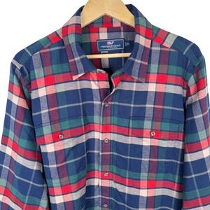 Vineyard Vines Plaid Shirt Jacket - Blue, Red, Green